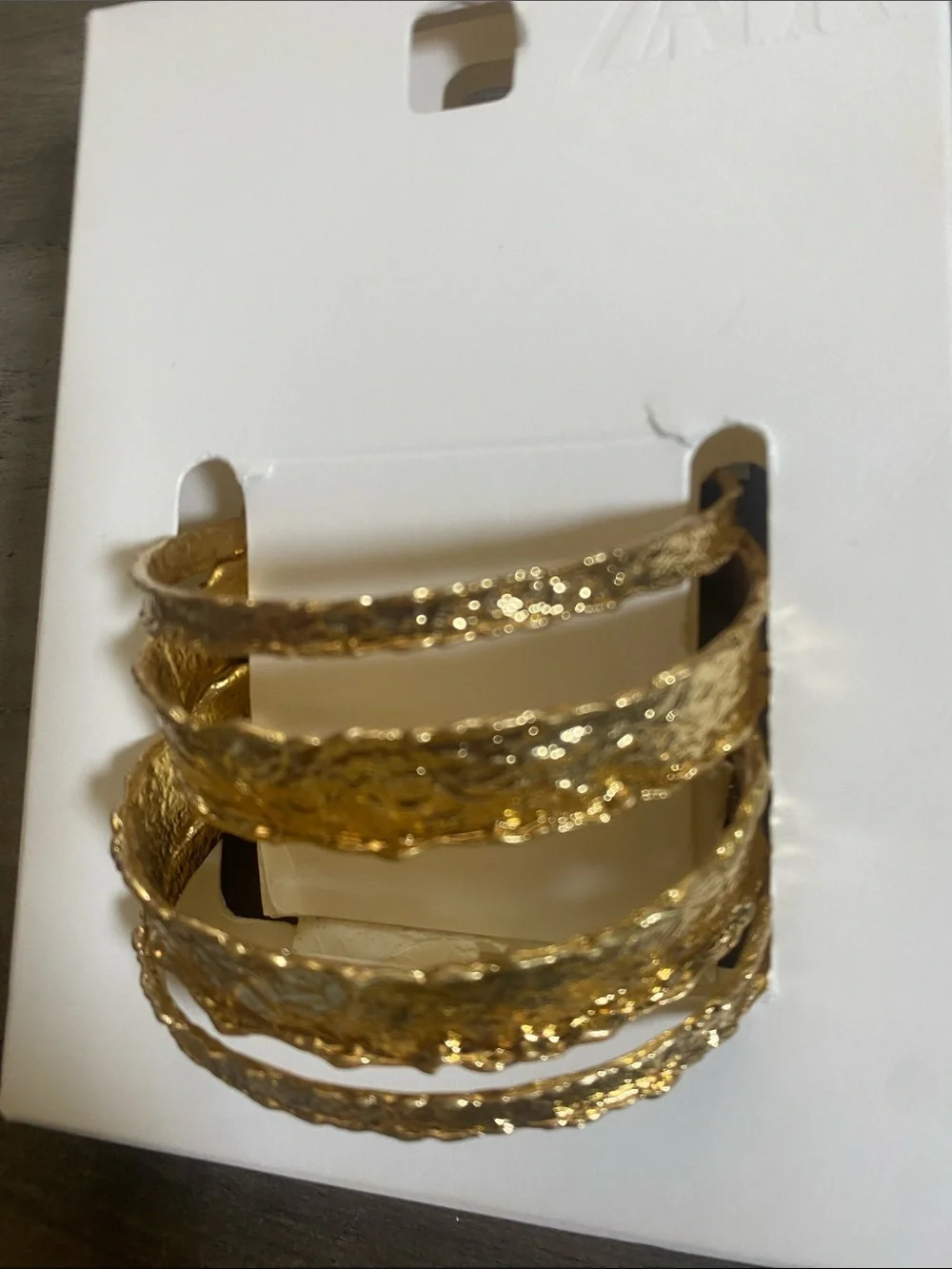 NWT Zara Pack Gold Tone Textured Bracelets
